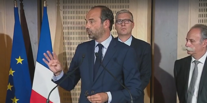 Photo : capture d'écran de l'allocution vidéo d'Édouard Philippe, à Dijon, mardi 5 septembre 2017