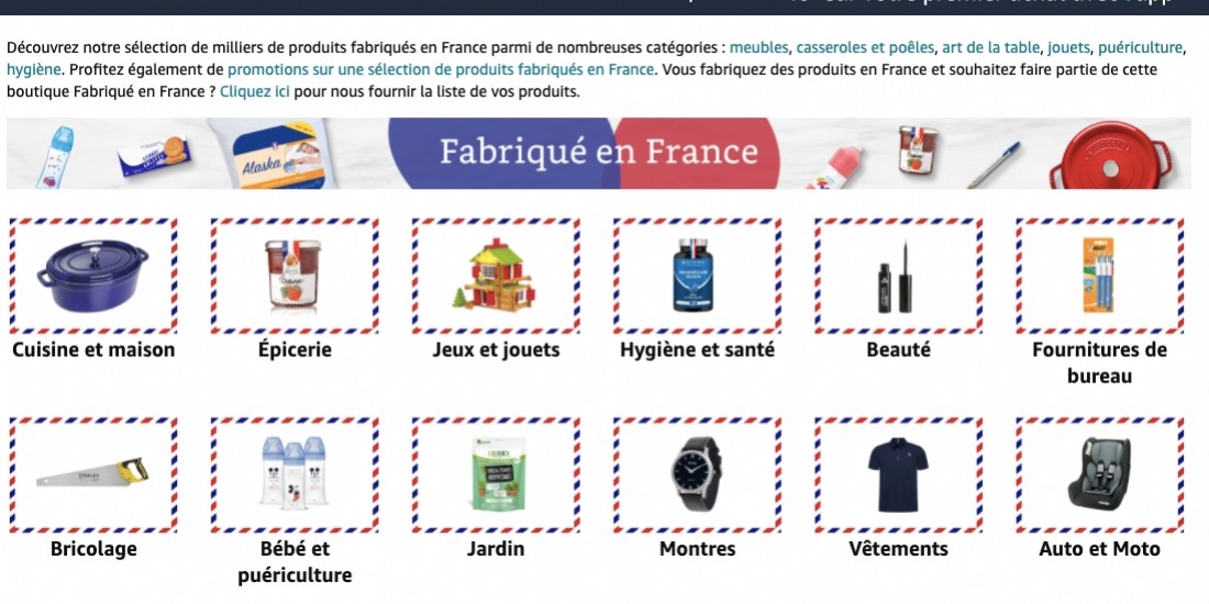 Amazon lance une marketplace dédiée au made in France